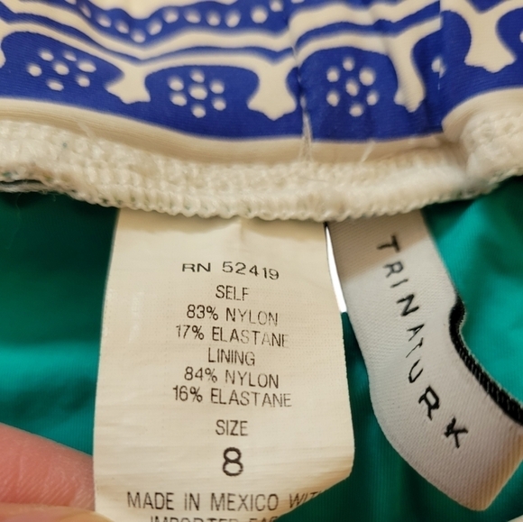 Trina Turk Seychelles Triangle Bikini Top w/Matching Hipster Bottoms Size 8 / 10 - Picture 10 of 13